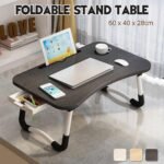 table pc portable pliable en bois