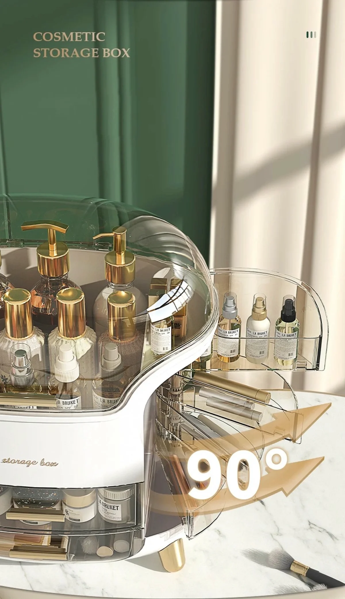 Boîte de rangement de cosmétiques retation